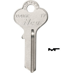 ILCO Taylor Nickel Plated Garage Door Key, T7/1141GE (10-Pack) AL3908301B