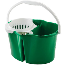 Libman 4 Gal. Green Clean & Rinse Bucket with Wringer 2112