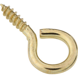 National #10 Brass Large Screw Eye (4 Ct.) N119289