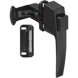 National Black Push Button Latch with 1-3/4 In. Hole Spacing N178392