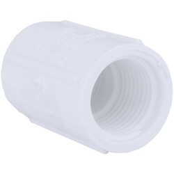 Charlotte Pipe 1/2 In. FIP Sch. 40 Threaded PVC Coupling PVC 02102  0500HA