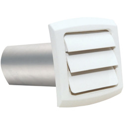 Dundas Jafine ProVent 4 In. White Louvered Dryer Vent Hood BLH4WZW6