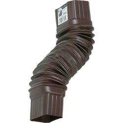 Amerimax 2 x 3 In. Plastic Brown Front or Side Downspout Elbow 3708419HP