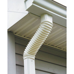 Amerimax 2 x 3 In. Plastic White Front or Side Downspout Elbow 37084HP