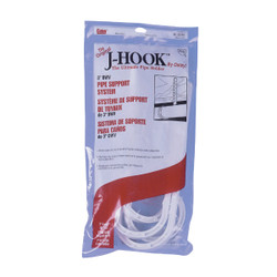 Oatey 3 In. x 7-1/2 In. ABS J-Hook Pipe Hook (4-Pack) 33762
