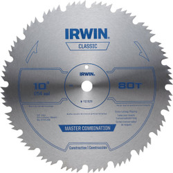 Irwin Steel 10 In. 80-Tooth Ripping/Crosscutting Circular Saw Blade 11270ZR
