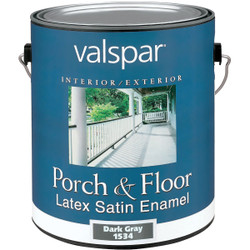 Valspar 1 Gal. Dark Gray Self Priming Latex Satin Porch & Floor Enamel