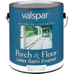 Valspar 1 Gal. Light Gray Self Priming Latex Satin Porch & Floor Enamel