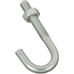 National 1/4 In. x 2-5/16 In. Zinc J Bolt Pack of 10