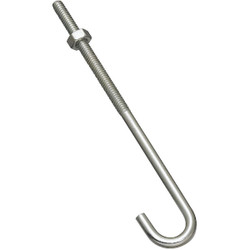 National 1/4 In. x 6 In. Zinc J Bolt N232900 Pack of 10