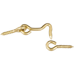 National Hardware Solid Brass 1-1/2 In. Hook & Eye Bolt (2 Ct.) N118-083