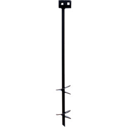 Tie Down 4 In. x 30 In. Black Iron Double Head Earth Anchor 59095L