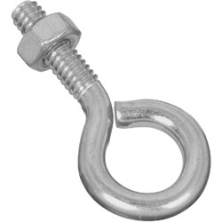 National 1/4 In. x 2 In. Zinc Eye Bolt with Hex Nut N221085 Pack of 20