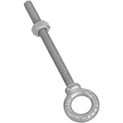 National 3/8 In. x 4-1/2 In. Galvanized Eye Bolt N245134 Pack of 5