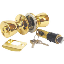 United States Hardware Polished Brass Entry Door Knob  D-099B