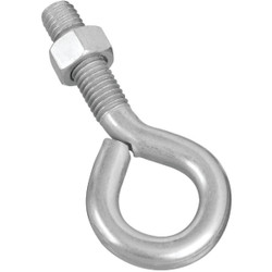 National 1/2 In. x 4 In. Zinc Eye Bolt with Hex Nut N221309 Pack of 10