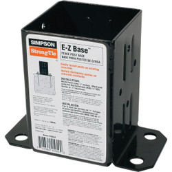 E-Z Base Black Powder-Coated Post Base for 4x4 FPBB44