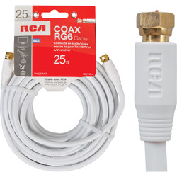 RCA 25 Ft. White RG6 Coaxial Cable VH625WHR