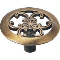 Laurey Georgetown Round 1-1/2 In. Dia. Antique Brass Cabinet Knob 79005