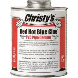 Christy's 32 Oz. Low VOC Red Hot Blue Glue PVC Cement 505202