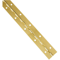 National Steel 1-1/2 In. x 12 In. Bright Brass Continuous Hinge N265363