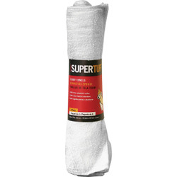Trimaco SuperTuff 14 In. x 17 In. White Terry Towels (6-Pack) 10756