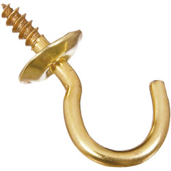National V2021 5/8 In. Solid Brass Series Cup Hook (5 Count) N119628