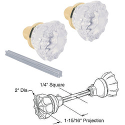 Defender Security Crystal Hall & Closet Door Knob E 28316