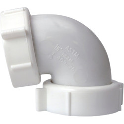 Do it Best 1-1/2 In. White Polypropylene 90 Degree Outlet Elbow 495115