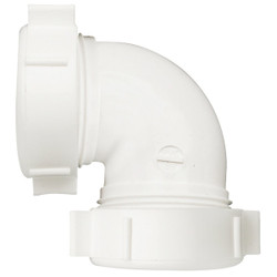 Do it Best 1-1/2 In. White PVC 90 Degree Elbow Coupling 436264