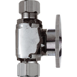 Do it Best 3/8 In. C X 3/8 In. OD Chrome Plated Brass Stop Valve B2072PCLF