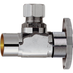 Do it Best 1/2 In. Sweat 3/8 In. OD Compression Quarter Turn Angle Valve
