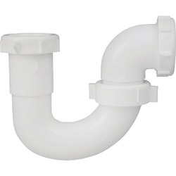 Do it Best 1-1/2 In. White Polypropylene Sink Trap with Reducer Washer 411138