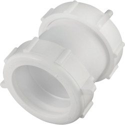 Do it Best 1-1/2 In. White Plastic Straight Extension Coupling 436255