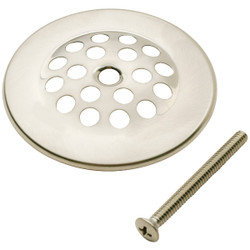 Do it 2 In. Dome Cover Tub Drain Strainer with Brushed Nickel Finish 438690