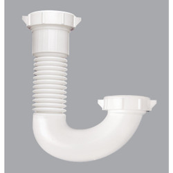 Do it Best 1-1/4 In. x 1-1/2 In. White Plastic J-Bend 400042