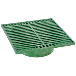 NDS 9 In. x 9 In. Green Polyolefin Square Grate 950