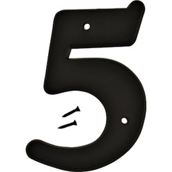 Hy-Ko 6 In. Black Gloss House Number Five 30205