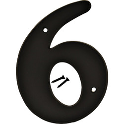 Hy-Ko 6 In. Black Gloss House Number Six 30206