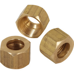 Do it 3/8 In. OD Brass Compression Nut (3-Pack) 408525