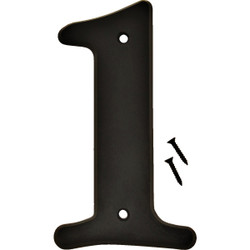 Hy-Ko 6 In. Black Gloss House Number One 30201