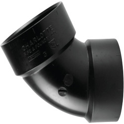 Charlotte Pipe 2 In. Hub x Hub 60 Deg. ABS Elbow (1/6 Bend) ABS 00319  0800HA