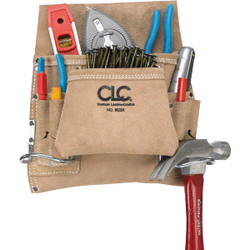 CLC 8-Pocket Suede Leaather Carpenter's Nail & Tool Bag I823X