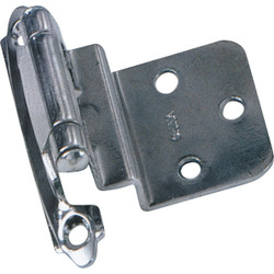 Laurey Chrome 3/8 In. Self-Closing Inset Hinge, (2-Pack) 28626