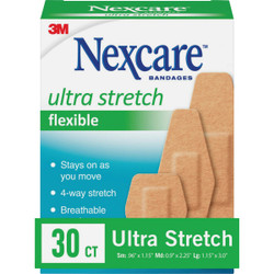 Nexcare Ultra Stretch Bandages, Assorted 576-30PB