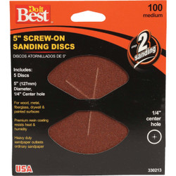 Do it 5 In. 100 Grit Screw-On Sanding Disc (3-Pack) 330213GA