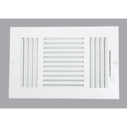 Home Impressions 11.77 In. x 7.76 In. White Steel Wall Register 3SW1006WH-B