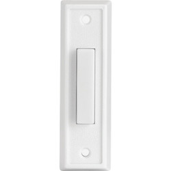 Heath Zenith Wired White Plastic LED Lighted Doorbell Push-Button 18000092