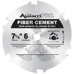 AvantiPRO 7-1/4 In. 6-Tooth Fiber Cement Circular Saw Blade P0706CH