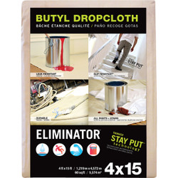Trimaco Eliminator 4 Ft. x 15 Ft. Butyl Drop Cloth 80328